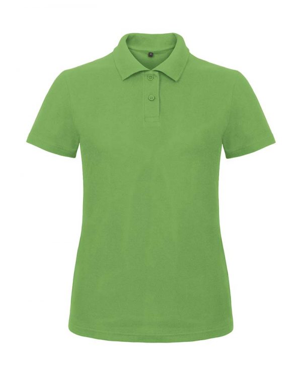 Women Piqué Polo Shirt Kleur Real Green