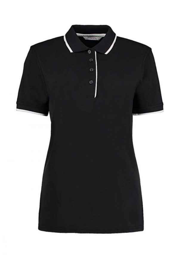 Womens Classic Fit Essential Polo Kleur Black White