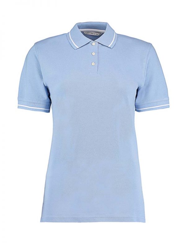 Womens St. Mellion Polo Kleur LightBlue White