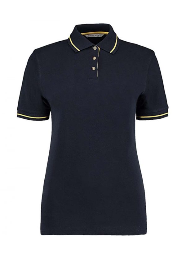 Womens St. Mellion Polo Kleur Navy Sun Yellow