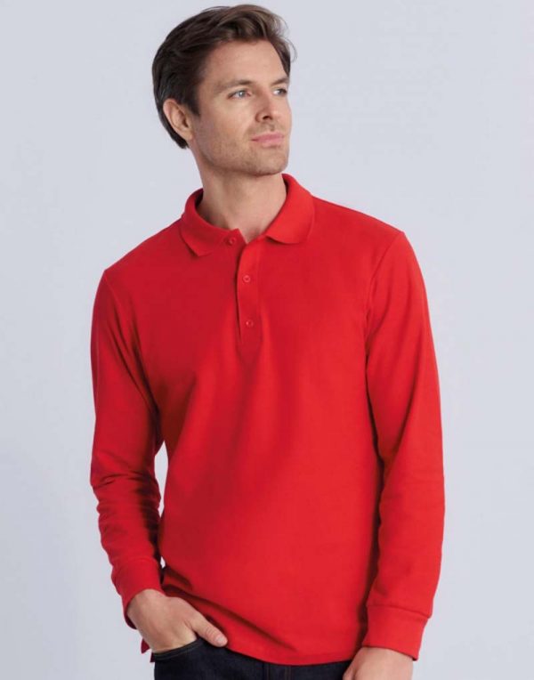 505.09 Premium Cotton Adult Double Piqué Polo LS Promo