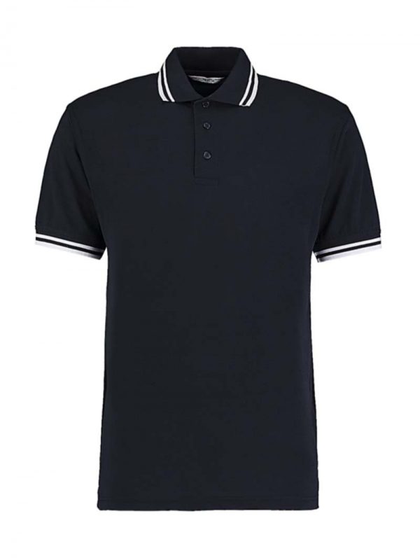 Classic Fit Tipped Collar Polo Kleur Navy White