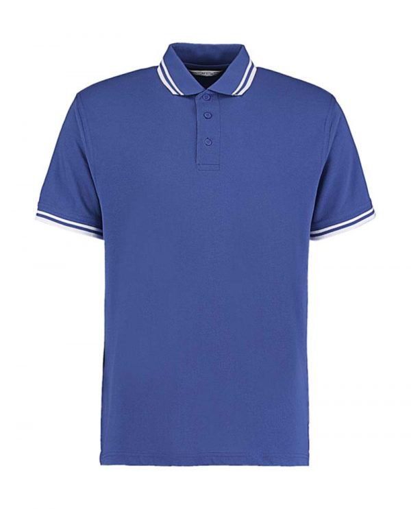 Classic Fit Tipped Collar Polo Kleur Royal White