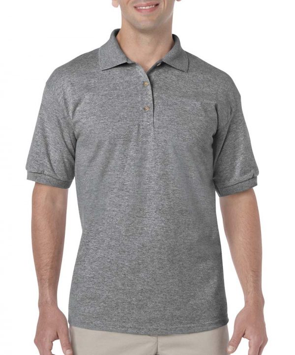 DryBlend Adult Jersey Polo Kleur Graphite Heather