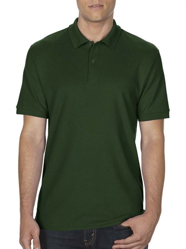 DryBlend Double Piqué Polo Kleur Forest Green