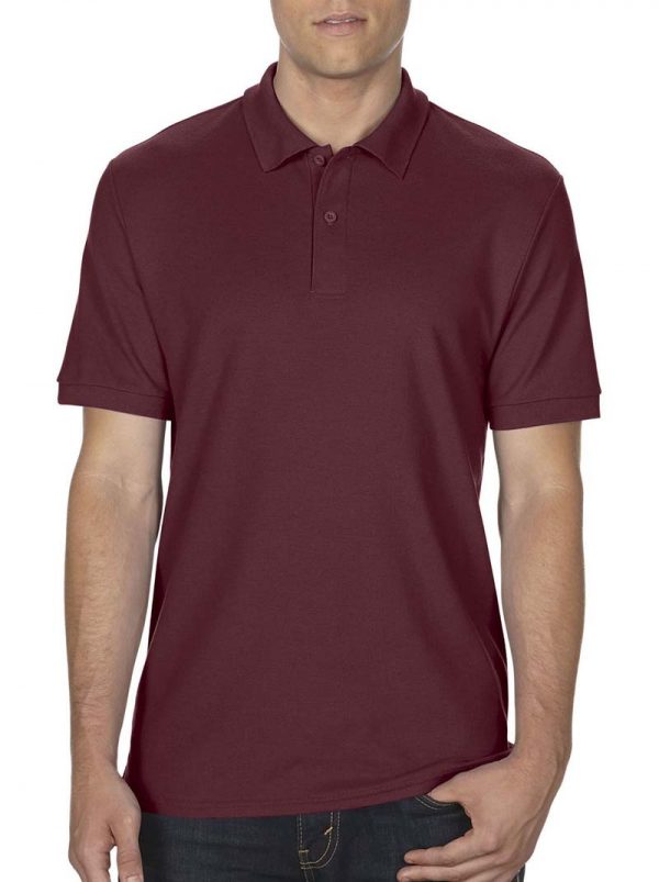 DryBlend Double Piqué Polo Kleur Maroon