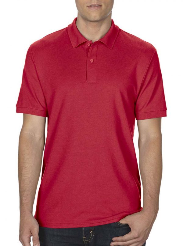 DryBlend Double Piqué Polo Kleur Red