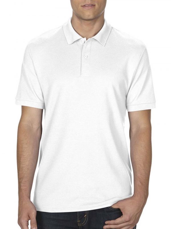 DryBlend Double Piqué Polo Kleur White