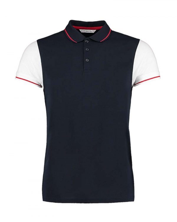 Fashion Fit Contrast Tipped Polo Kleur Navy White Red