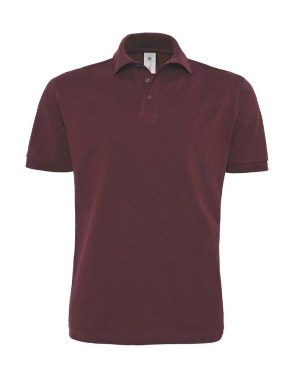 Heavymill Pique Polo Kleur Burgundy