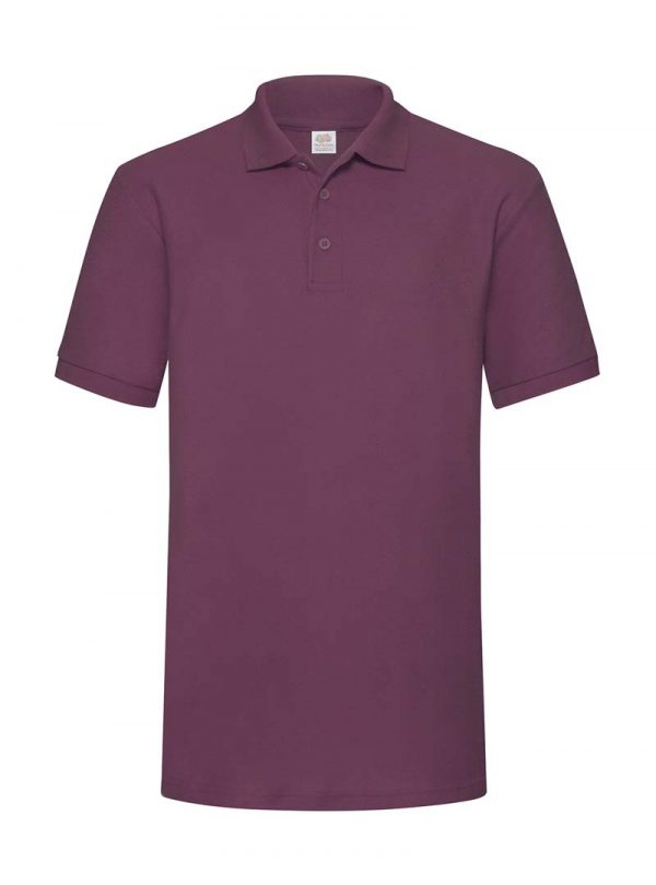 Heavyweight 65 35 Polo Kleur Burgundy