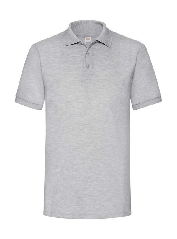 Heavyweight 65 35 Polo Kleur Heather Grey