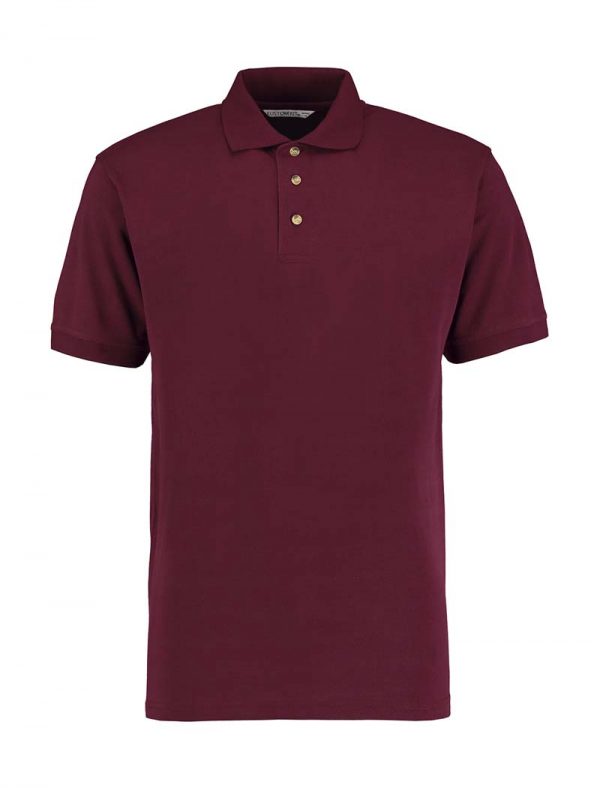 Mens Classic Fit Polo Superwash 60º Kleur Burgundy