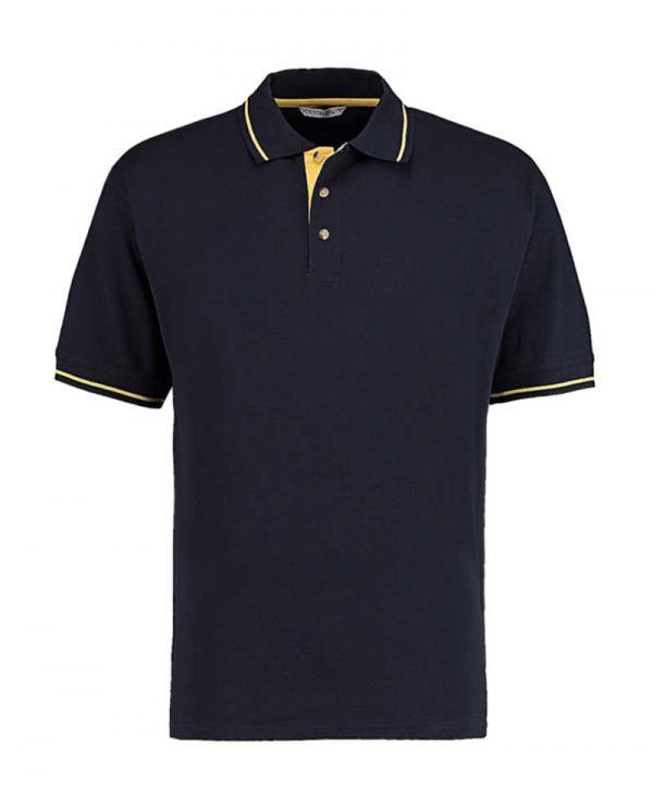 Mens Classic Fit St. Mellion Polo Kleur Navy Sun Yellow