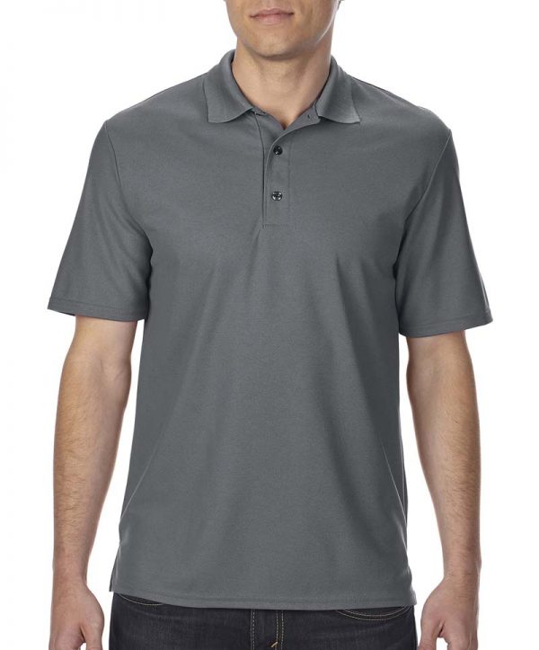 Performance Double Piqué Polo Kleur Charcoal