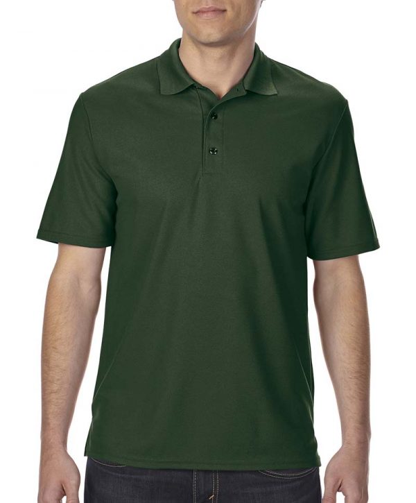 Performance Double Piqué Polo Kleur Forest Green