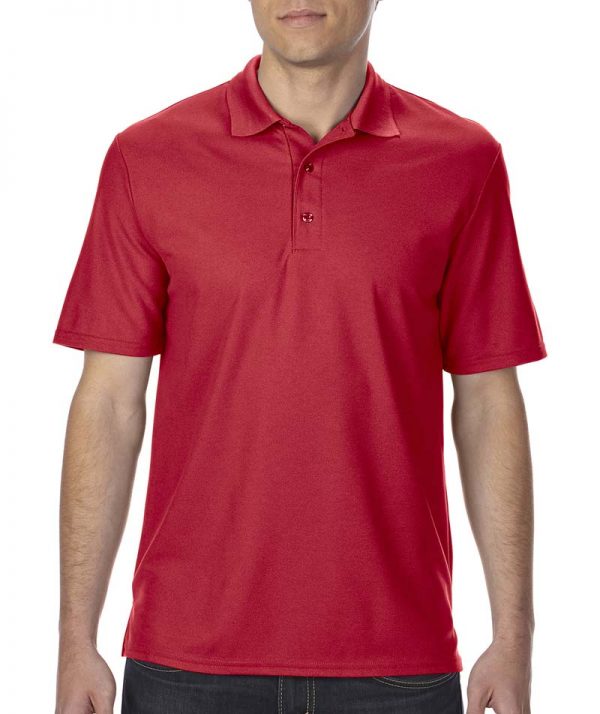 Performance Double Piqué Polo Kleur Red