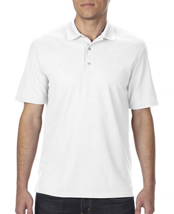 Performance Double Piqué Polo Kleur White