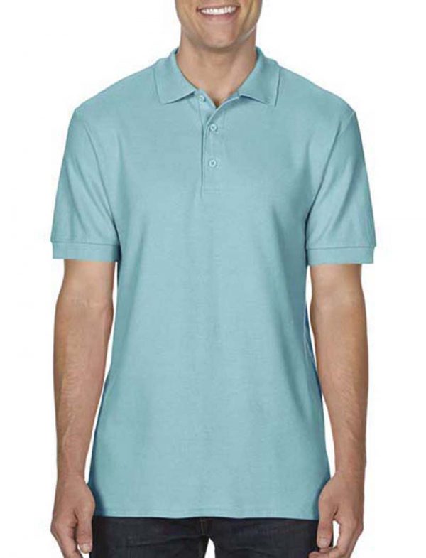 Premium Cotton Double Piqué Polo Kleur Chalky Mint