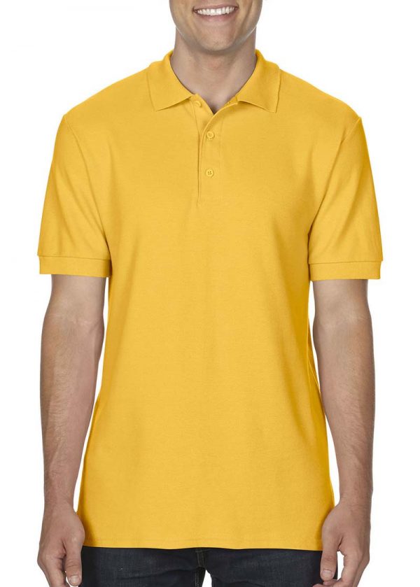 Premium Cotton Double Piqué Polo Kleur Gold