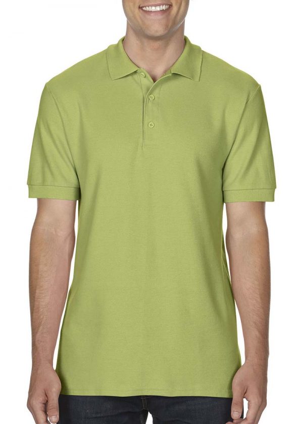 Premium Cotton Double Piqué Polo Kleur Kiwi