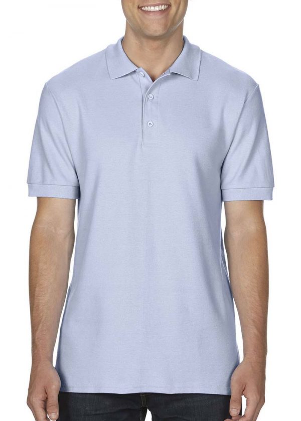 Premium Cotton Double Piqué Polo Kleur Light Blue