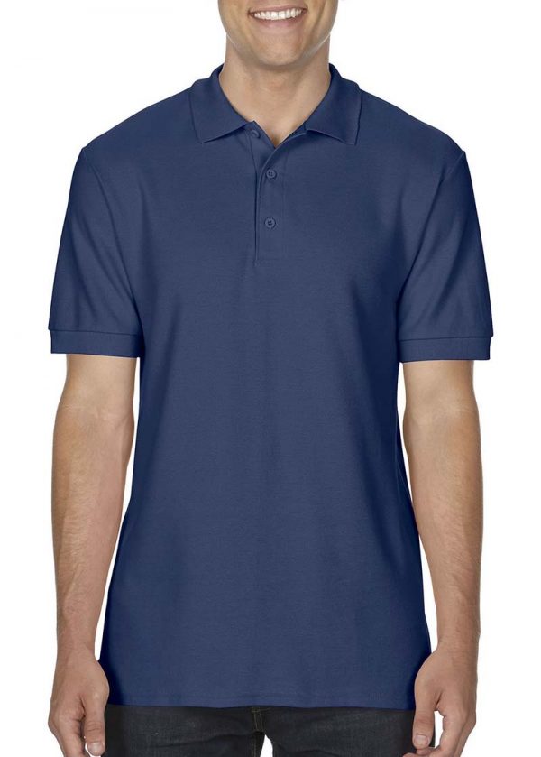 Premium Cotton Double Piqué Polo Kleur Navy