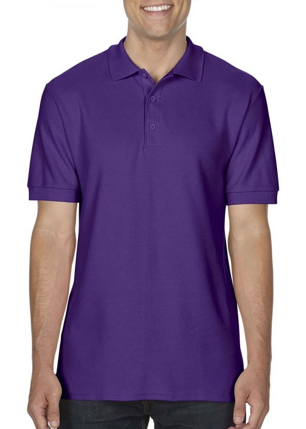 Premium Cotton Double Piqué Polo Kleur Purple