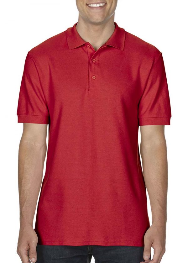 Premium Cotton Double Piqué Polo Kleur Red