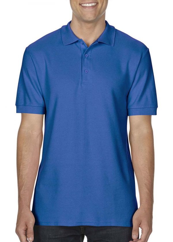 Premium Cotton Double Piqué Polo Kleur Royal