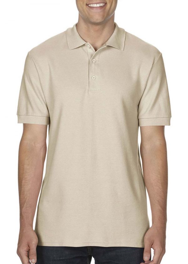 Premium Cotton Double Piqué Polo Kleur Sand