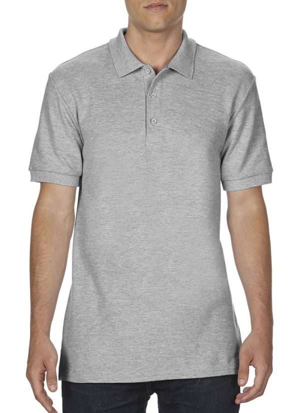 Premium Cotton Double Piqué Polo Kleur Sport Grey