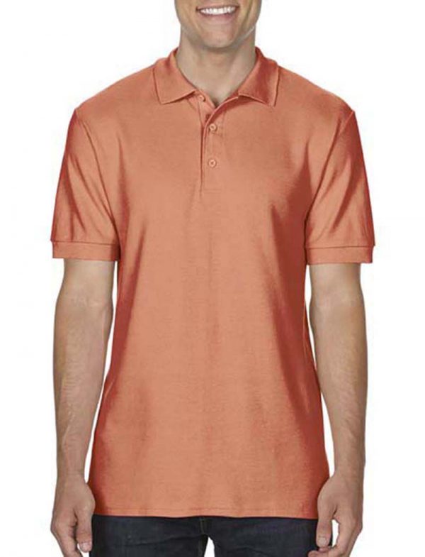 Premium Cotton Double Piqué Polo Kleur Terracotta