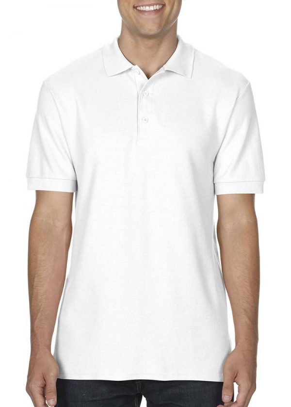 Premium Cotton Double Piqué Polo Kleur White