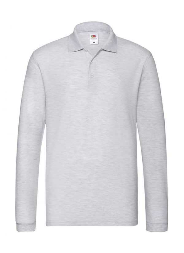 Premium Long Sleeve Polo Kleur Ash