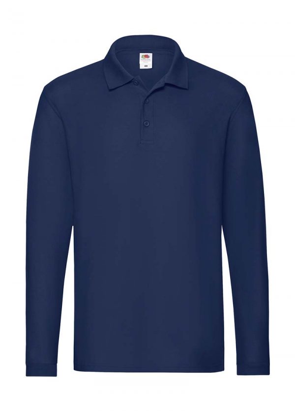 Premium Long Sleeve Polo Kleur Navy