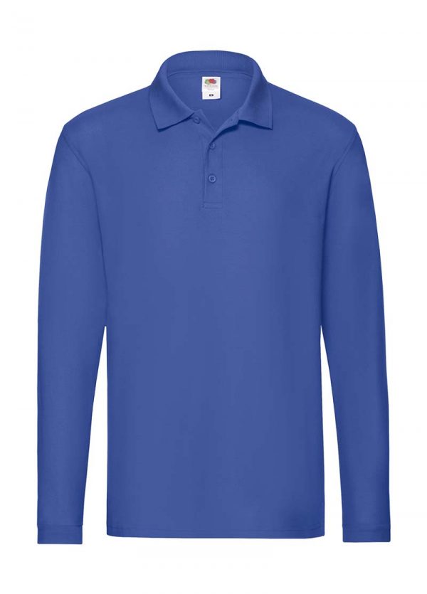 Premium Long Sleeve Polo Kleur Royal