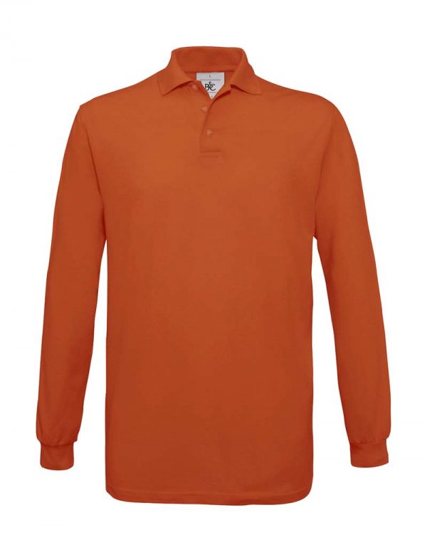 Safran LSL Polo Kleur Pumpkin Orange