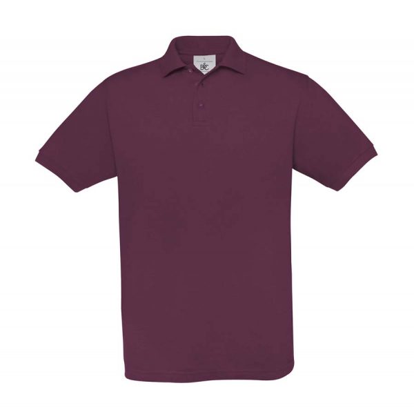 Safran Piqué Polo Kleur Burgundy