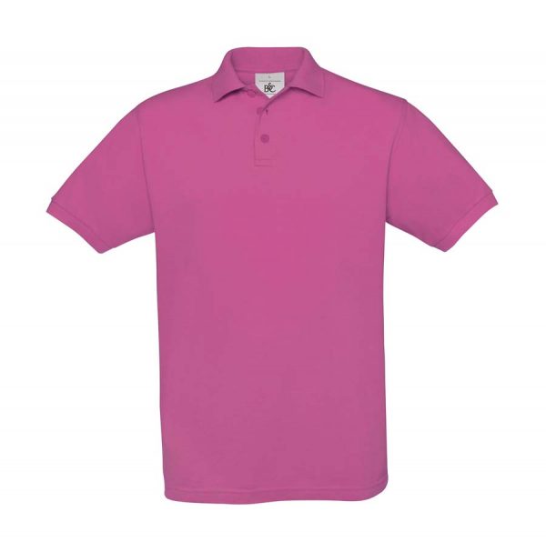 Safran Piqué Polo Kleur Fuchsia