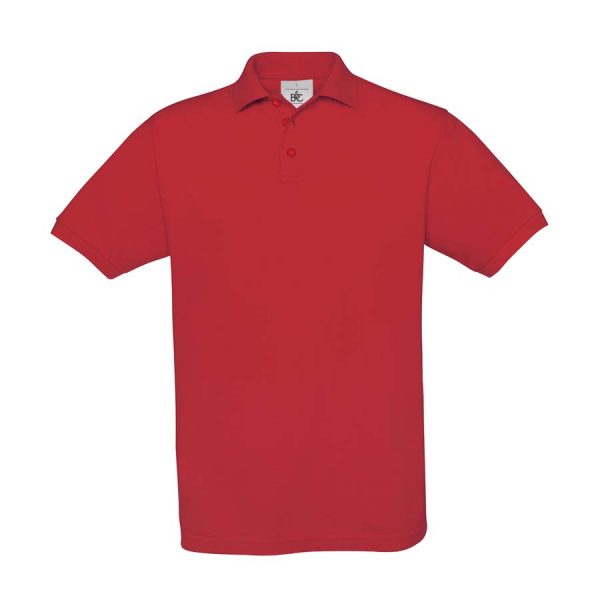 Safran Piqué Polo Kleur Red