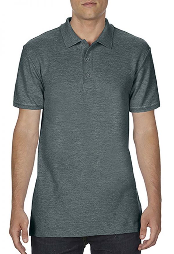 Softstyle Adult Double Pique Polo Kleur Dark Heather