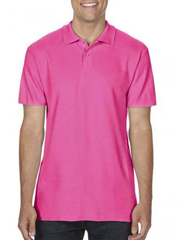 Softstyle Adult Double Pique Polo Kleur Heliconia