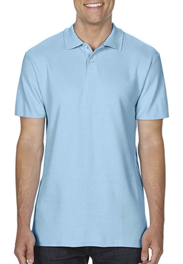 Softstyle Adult Double Pique Polo Kleur Light Blue