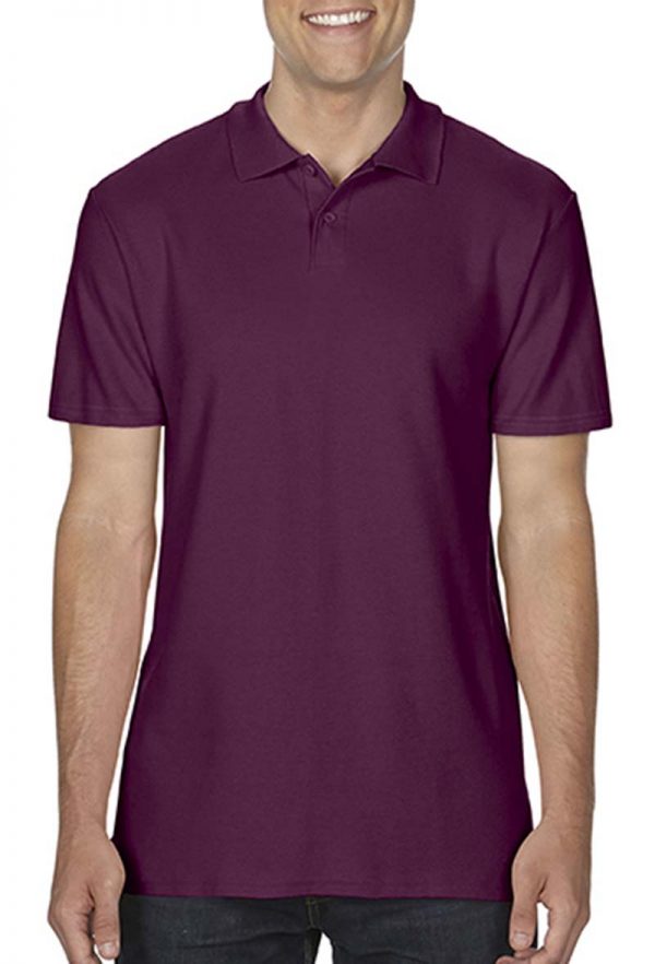 Softstyle Adult Double Pique Polo Kleur Maroon