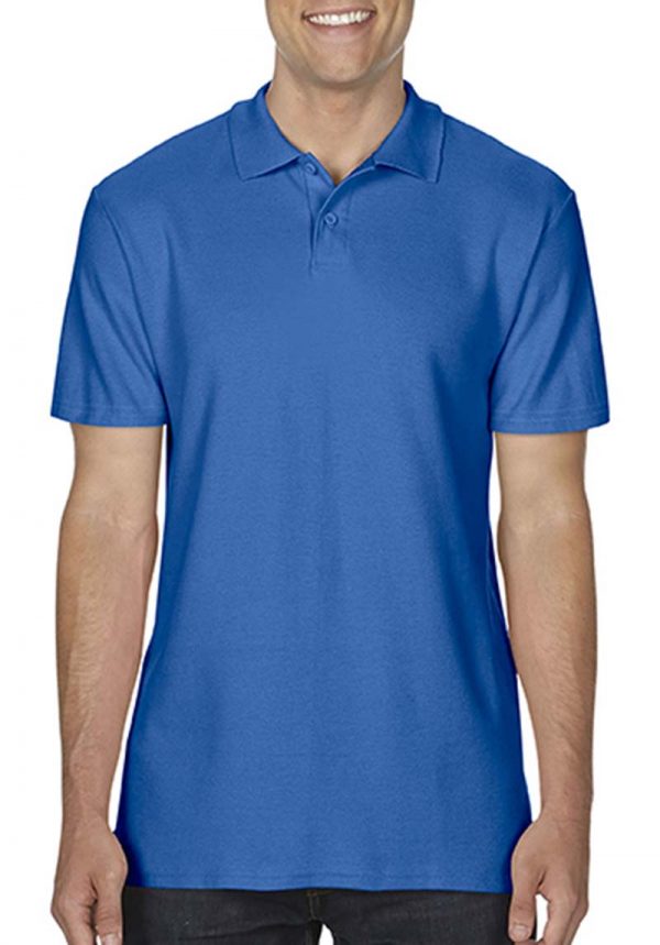 Softstyle Adult Double Pique Polo Kleur Royal