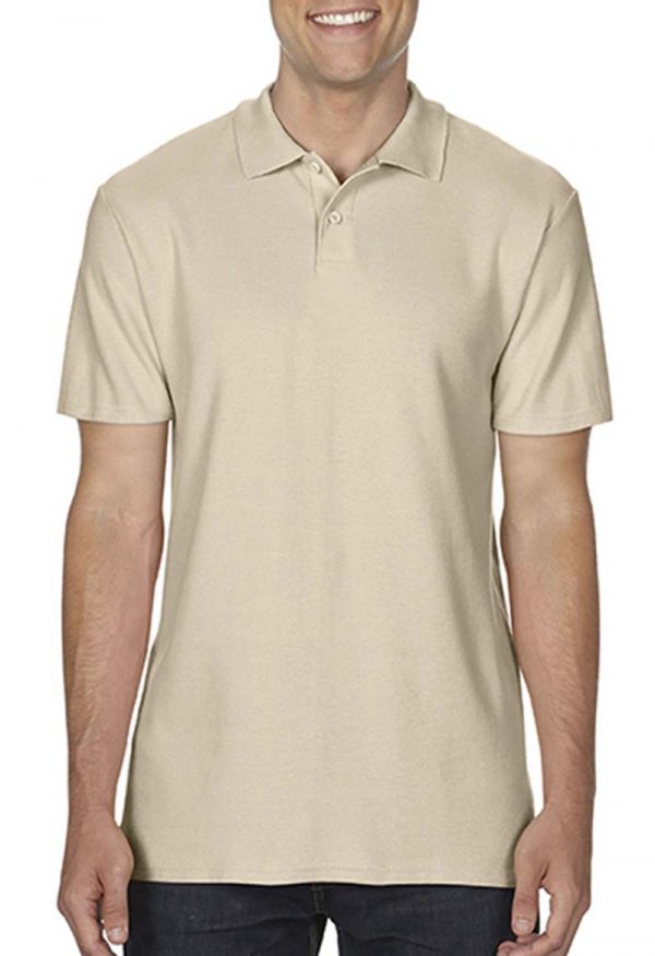 Softstyle Adult Double Pique Polo Kleur Sand