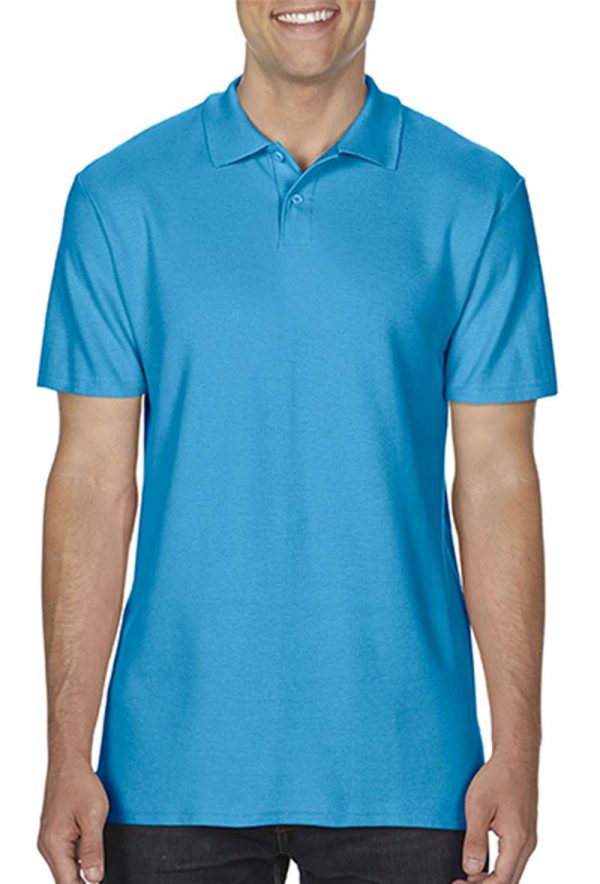 Softstyle Adult Double Pique Polo Kleur Sapphire