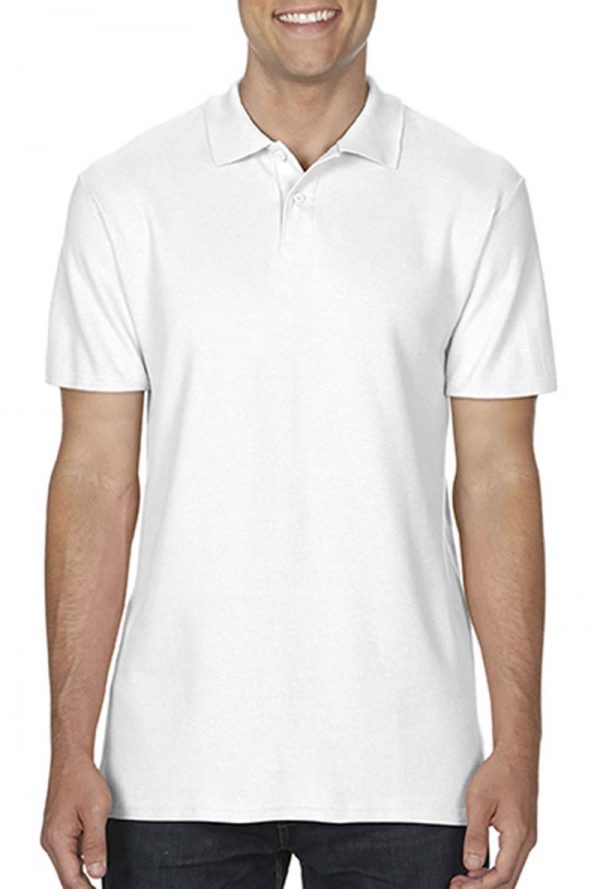 Softstyle Adult Double Pique Polo Kleur White