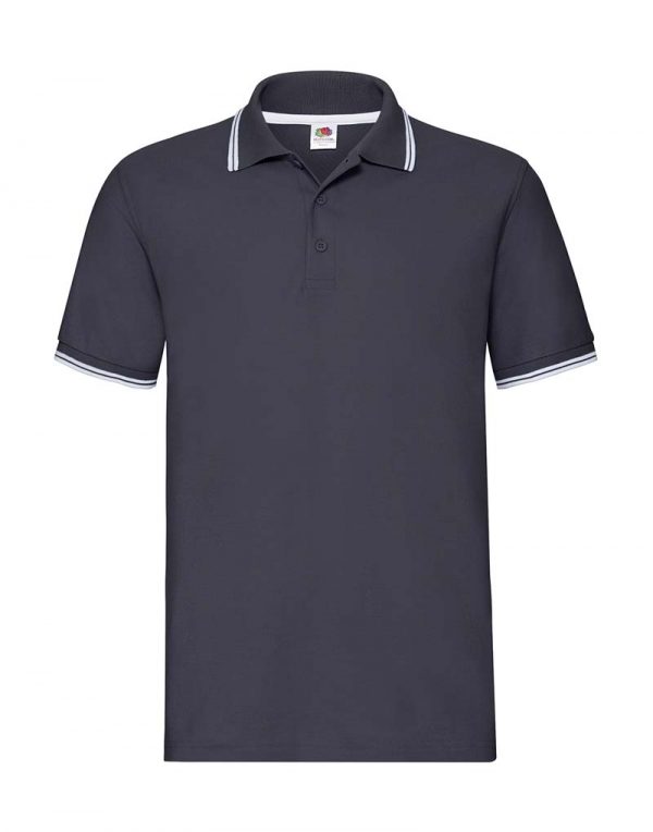 Tipped Polo Kleur Deep Navy White